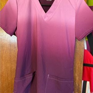 Purple V-Neck Women's Top